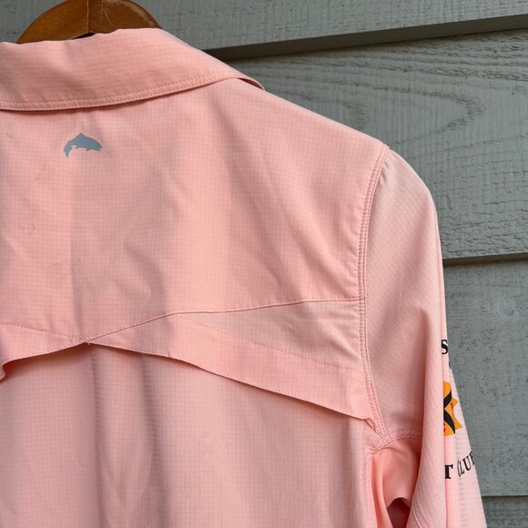 Simms SolarFlex Sea Island Peach Fishing Shirt S - Picture 2 of 11